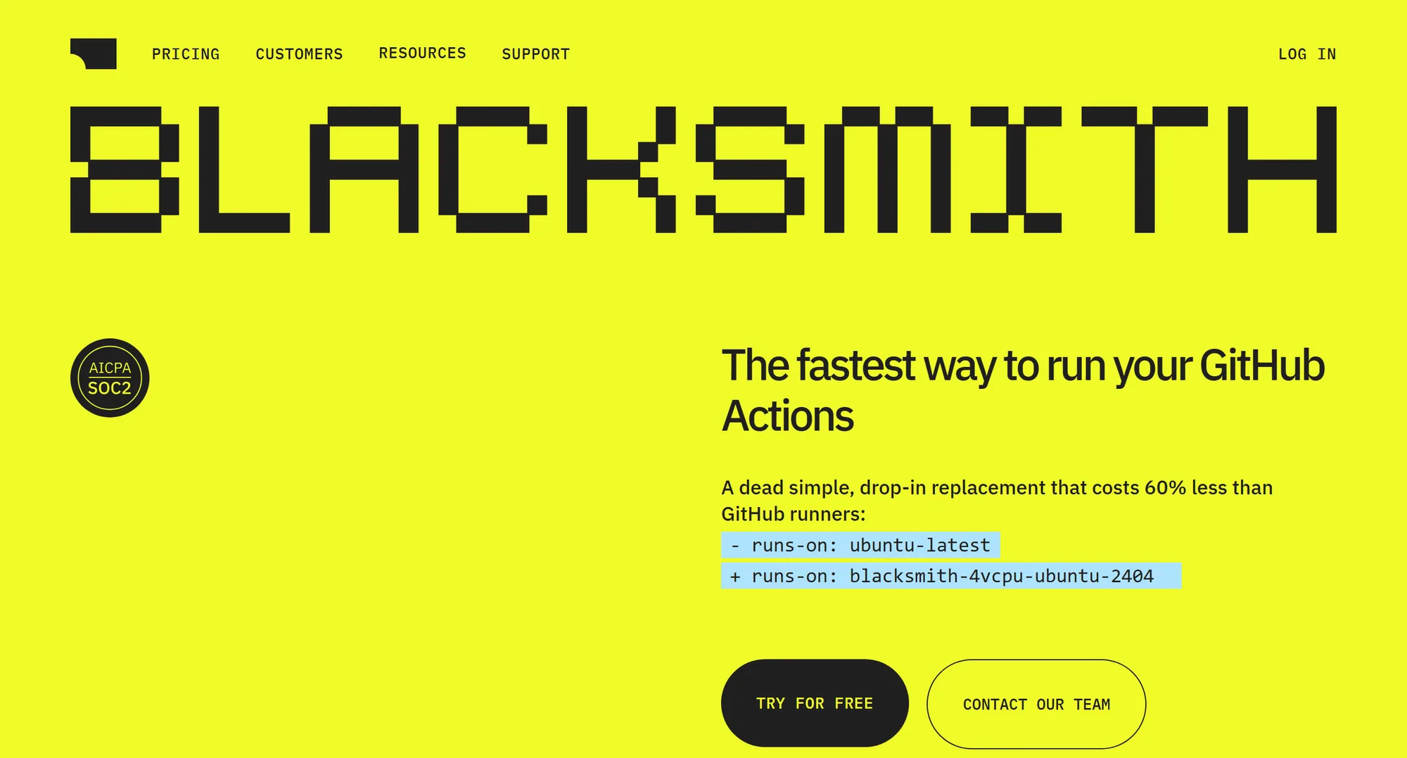 The Blacksmith homepage