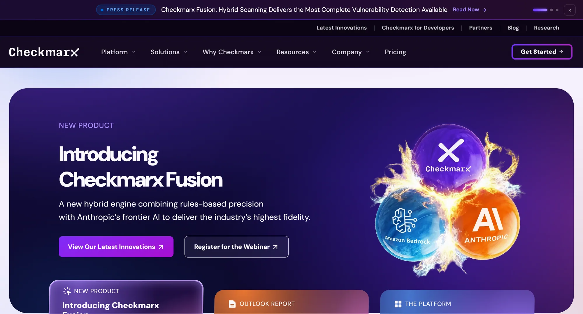 The Checkmarx homepage