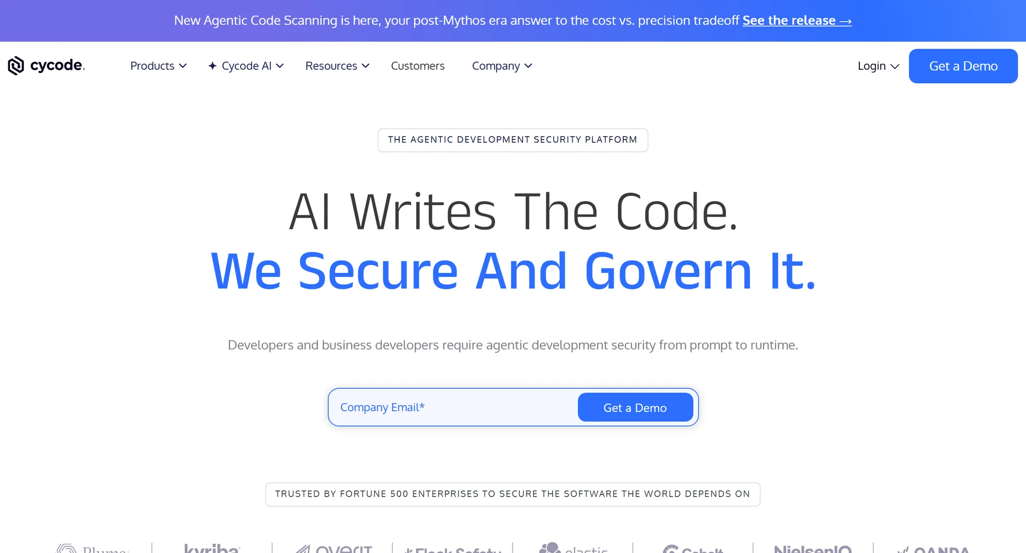 The Cycode homepage