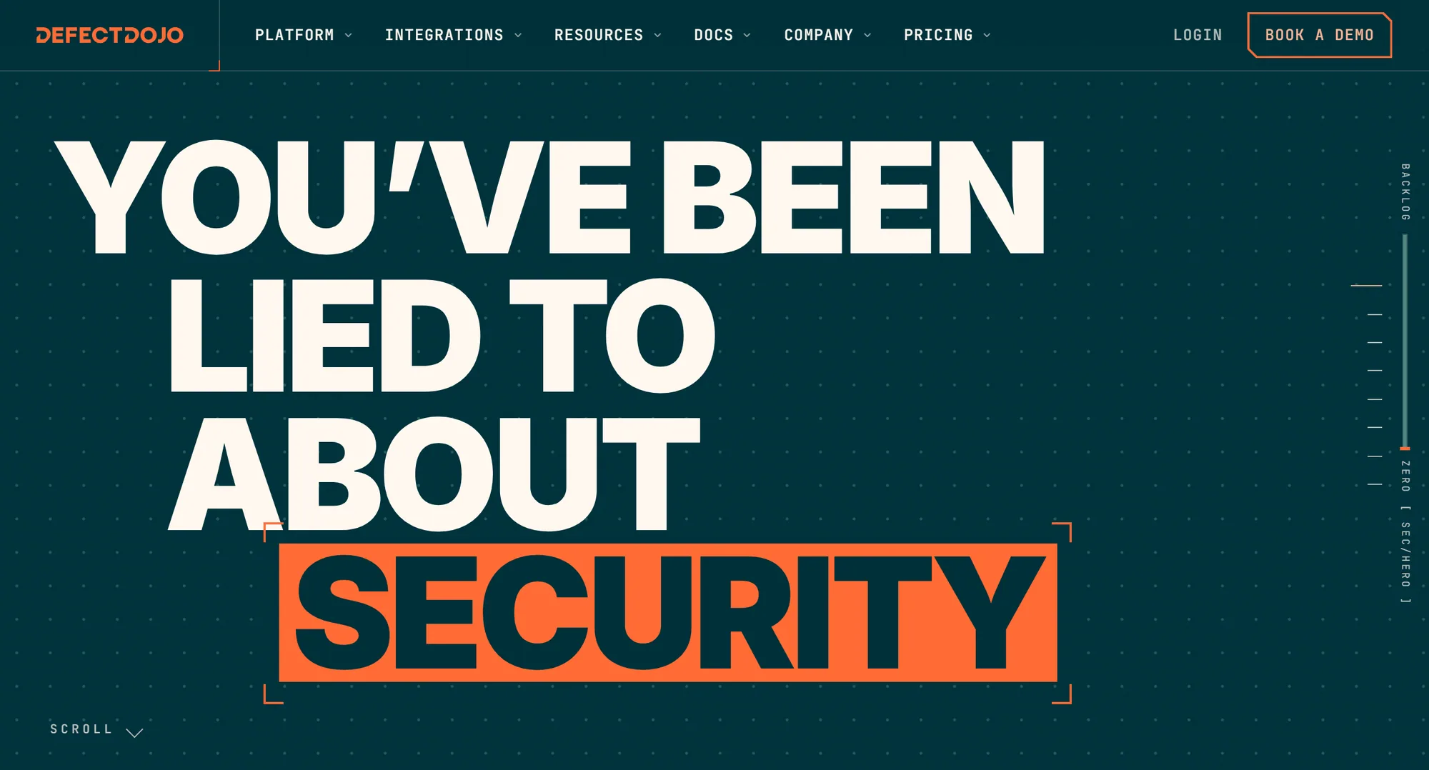 The DefectDojo homepage