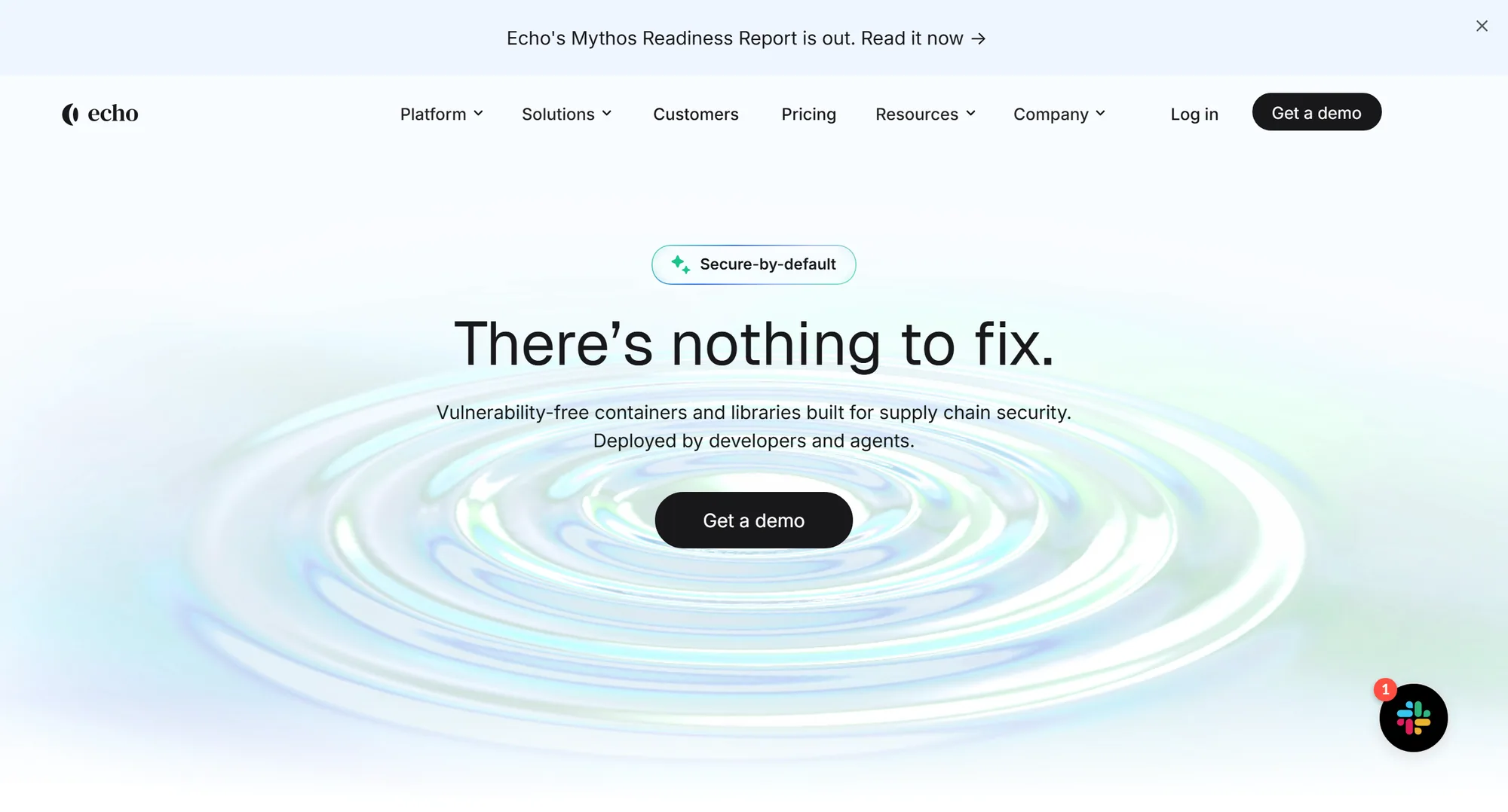 The Echo homepage
