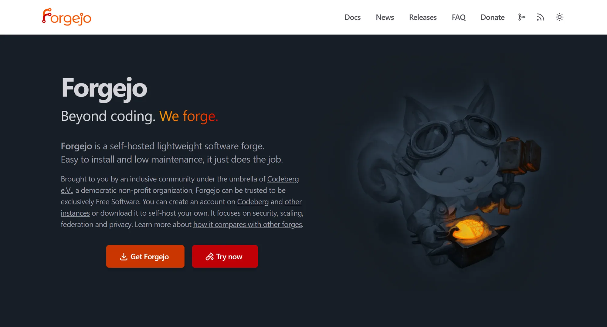 The Forgejo homepage