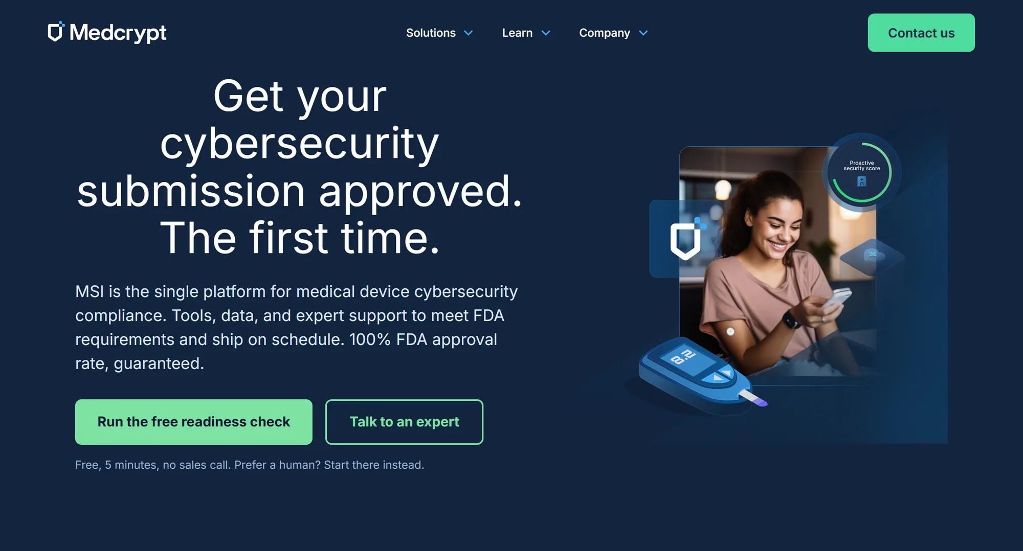 The Medcrypt homepage