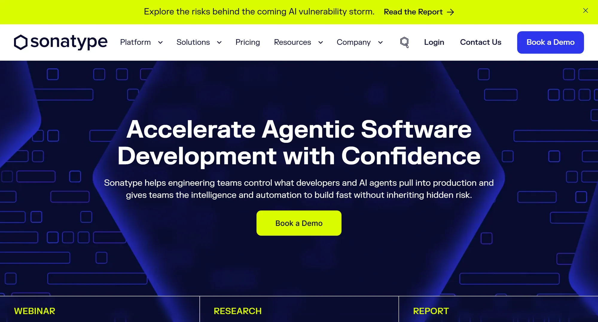 The Sonatype homepage
