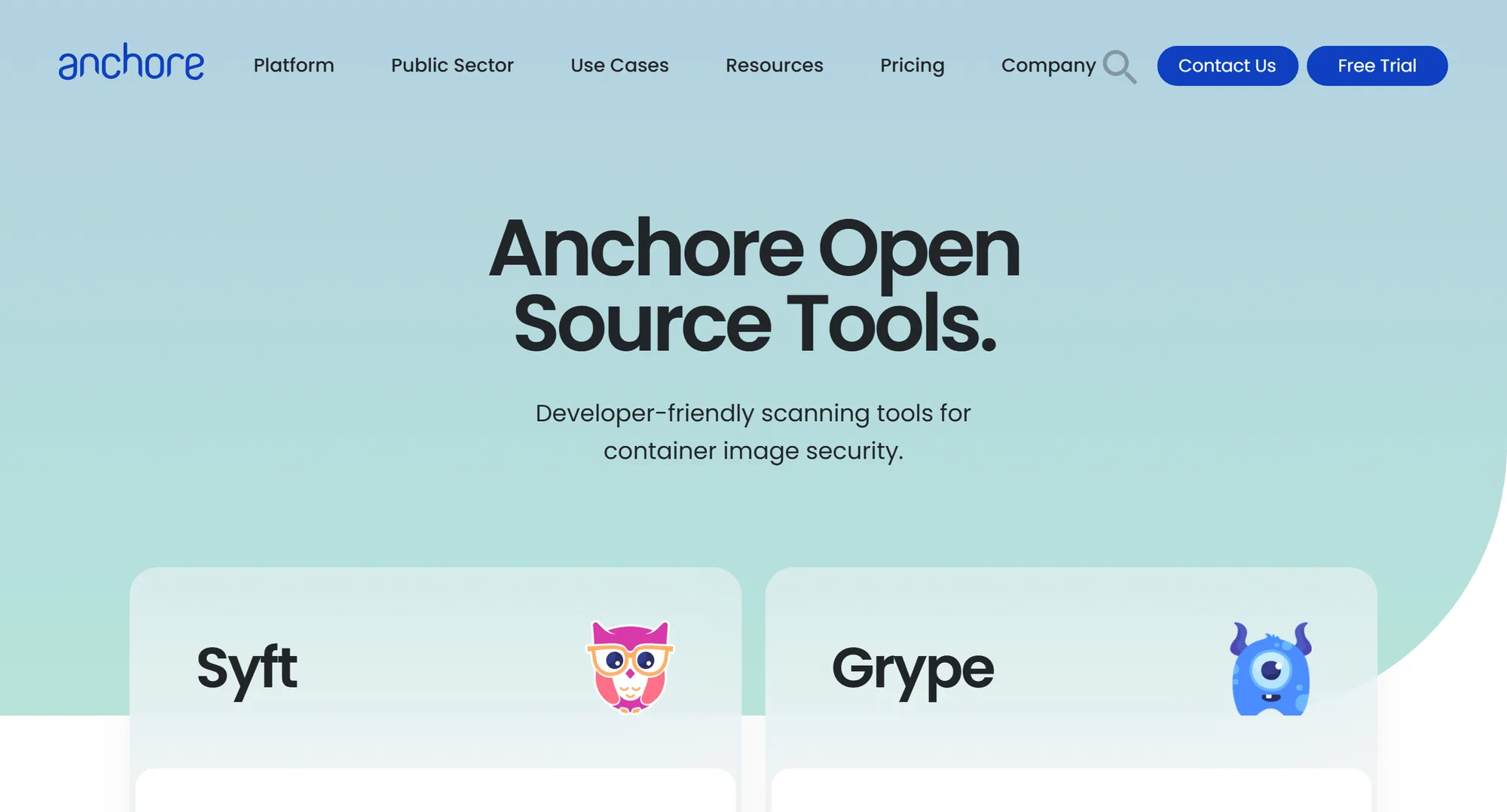 The Syft and Grype homepage
